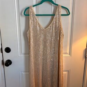 Vine & Love Cream Sleeveless Dress